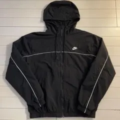 Nike フード付き黒ナイロンジャケット