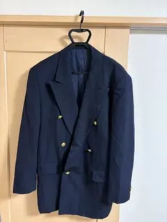 ネイビー ダブルブレスト ブレザー