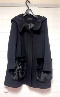 JILL STUART ブラック フード付きコート Sサイズ