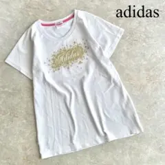 adidas アディダス CLIMALITE ロゴプリント 半袖 Tシャツ 白