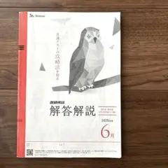 進研模試　高3年　2025年6月　解答解説のみ