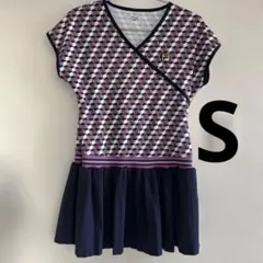 FILA ♡【美品】ダイヤブロック模様カシュクールのテニスワンピースS