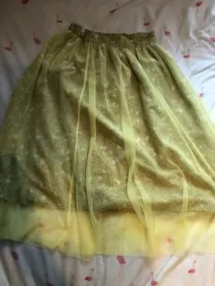 花柄 チュール スカート