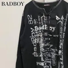 BADBOY Tシャツ　長袖　英字　お兄系　平成　レトロ　Y2K　XLのサムネイル