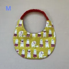 大型犬用　スタイ　リバーシブル　白くまさん整列　タータンチェック柄　M