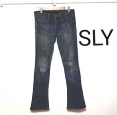 SLY フレアデニムパンツ