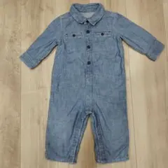 baby GAP 80cm デニム ロンパース カバーオール ベビーギャップ