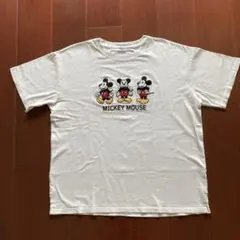 ミッキーマウス 刺繍 Tシャツ Mサイズ