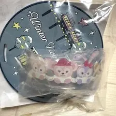 新品未使用品 ウィンタートゥインクリングタウン スーベニアコースター ダッフィー