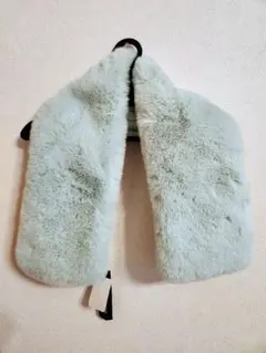 ミントグリーン ファー マフラー