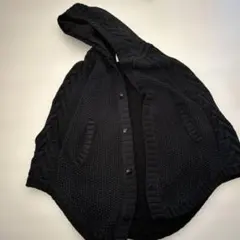 DIESEL ブラックニットポンチョサイズ5