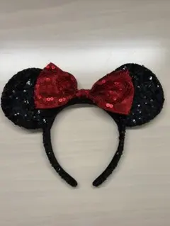 ミニー　カチューシャ 黒と赤