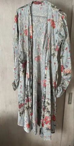 the shop india 綿100% 花柄 長袖 ワンピース