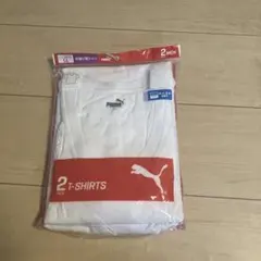 PUMA ホワイト Tシャツ 2枚セット メンズ（半袖V首シャツ　LL）