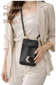 ブラック　おしゃれスマホショルダーバッグ（新品）