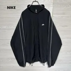 00s NIKE 裏地コットン ドローコード 刺繍 2XL ナイロンジャケット