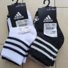 adidas キッズ靴下 2足セット 9-14cm