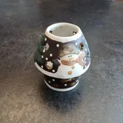 雪だるまデザインキャンドルホルダー