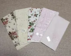 新品未使用花柄と刺繍のハンカチ5枚セット