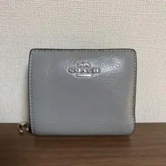 COACH ブルーグレー 二つ折り財布