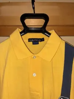 【美品】NAUTICA ポロシャツ 黄色 M デザイン メンズ 半袖 ノーティカのサムネイル