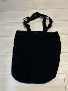 黒のショルダーバッグ チェリー柄内側　ハンドメイド