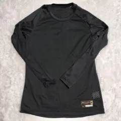 MizunoPro 長袖　アンダーシャツ Mサイズ メッシュ 黒