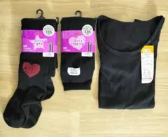 130 135 タイツ 長袖シャツ 女の子 小学生 まとめ売り セット 肌着