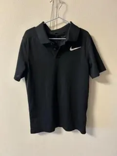 Nike DRI-FIT ブラックポロシャツ　140