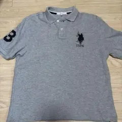 U.S. POLO ASSN. ポロシャツ グレー リメイク済み　着丈65cmのサムネイル