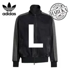 新品L ⭐️adidasアディカラー デニム ファイヤーバード トラックトップ 黒