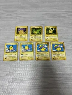 ポケモンカード 旧裏　雷タイプ6枚セット ポケモンカード 雷タイプ 旧裏 7枚セット まとめ売り ピカチュウおまけ