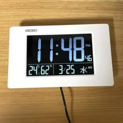 SEIKO DL214W 電波時計 白色LED表示