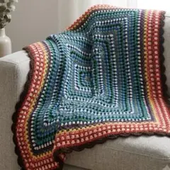 グラニースクエアブランケット　約124×124cm コットン50%アクリル50% 2026年最新】グラニースクエアブランケット アクリルハンドメイドの