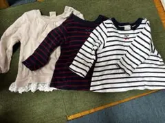 【petit main/美品】長袖 80 トップス 3点 女の子 ベビー