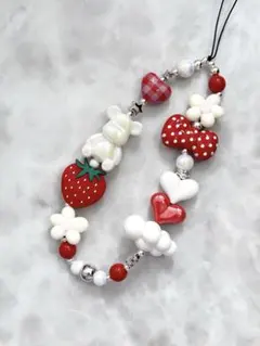 ビーズストラップ スマホストラップ 携帯ストラップ