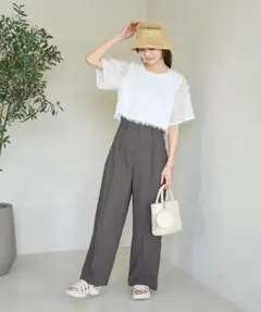 【美品】ロペピクニック / フリンジカットトップス ホワイト　サイズ38