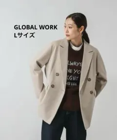 【古着】GLOBAL WORK ジャケット ベージュ