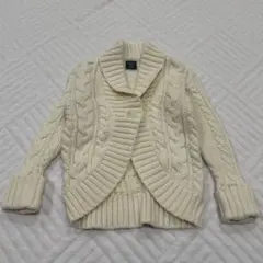babyGap アイボリー ケーブルニットカーディガン 95