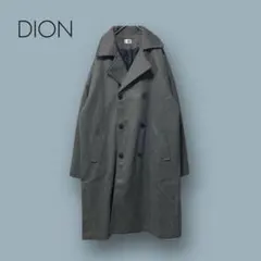 2144 【DION】極美品　ダブルブレストコート　チェスター　グレー　ゆったり