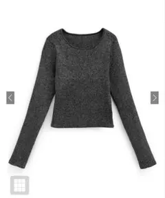 ラメニットトップス