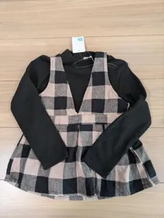 新品サイズ110☆女の子　トップス　チェック　２枚組
