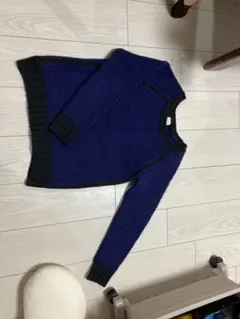 ニット　セーター　トップス　ニットセーター ブルー系　ネイビー
