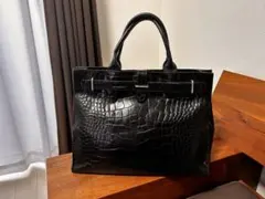 FURLAクロコ型押しトートバッグ