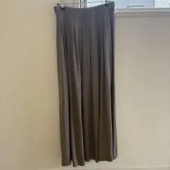 アーバンリサーチ　プリーツロングスカート カーキ 無地　マキシ丈