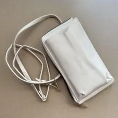 ホワイトベージュ スマホショルダーバッグ