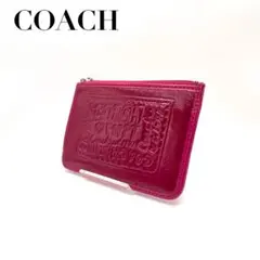 【良品】COACH コーチ ポピー カードケース ポーチ ピンク