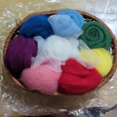 スウェーデンひつじの詩舎 羊毛フェルトセット　花フェルト
