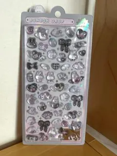 クーリア 正規品 ボンボンドロップシール しろくろボンボン うさぎ リボン