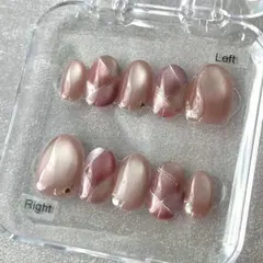 ピンク4カラーマグネットネイルチップ